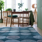 Home Skandi Leaf Teal Cut Pile Rug - 230x160cm