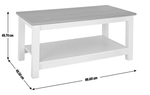 Winchester Coffee Table - White | Modern Living Room Table with Storage Shelf