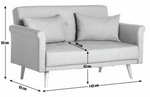 Habitat Evie Fabric 2 Seater Sofa in a Box - Natural | Compact Comfortable Couch