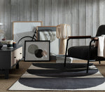 Habitat Half Moon Black & White Cotton Flatweave Rug