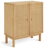 Simone 2 Door Shoe Storage Cabinet - Oak