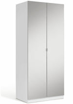 Munich 2 Door Mirror Wardrobe - White | 2 door mirror wardrobe