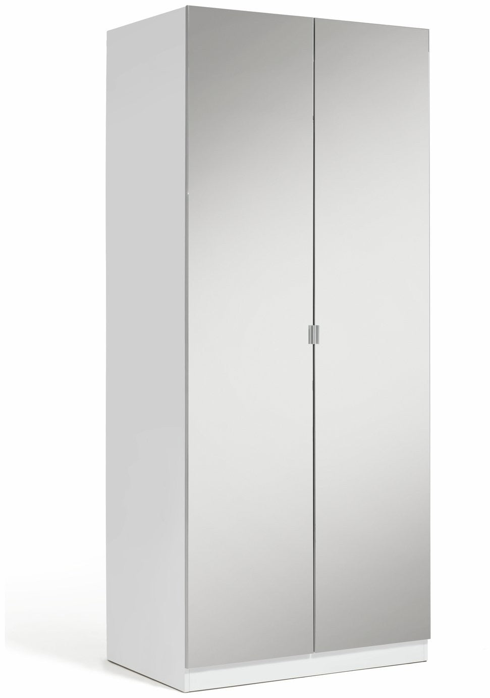 Munich 2 Door Mirror Wardrobe - White | 2 door mirror wardrobe
