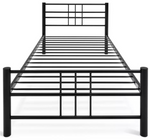 Atlas Single Metal Bed Frame Black | Modern Metal Bed Frame Single Size Bedroom
