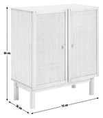 Simone 2 Door Shoe Storage Cabinet - Oak