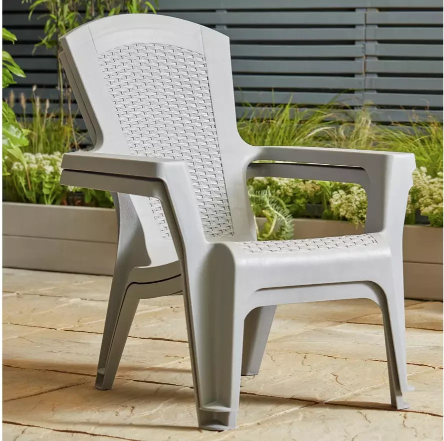 Home Baltimore 2 Seater Plastic Garden Bistro Set | Outdoor Patio Table & Chairs