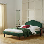 Sophia Kingsize Velvet Bed Frame - Moss Green | Elegant velvet bed
