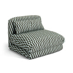 Lexi Single Fabric Chairbed - Blue & Green | Compact Guest Seating