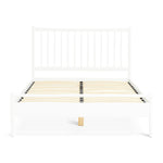 Chiltern Spindle Double Wooden Bed Frame - White | Harmonious Sleep Setup