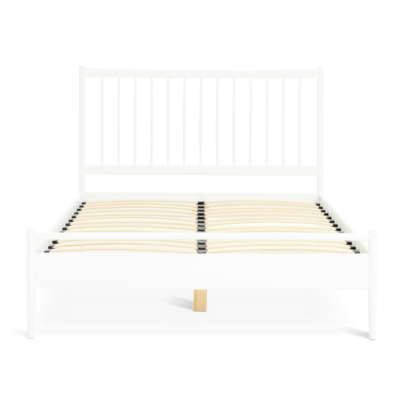 Chiltern Spindle Double Wooden Bed Frame - White | Harmonious Sleep Setup