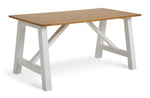 Burford Solid Wood 4 Seater Dining Table - White | Stylish Kitchen Design