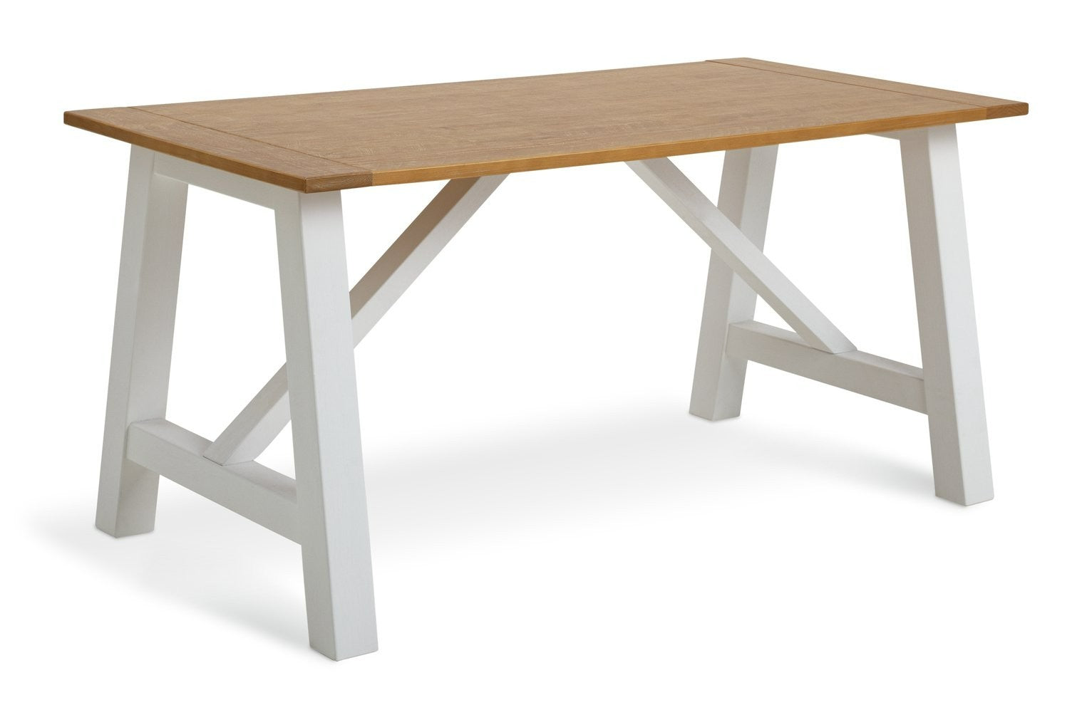 Burford Solid Wood 4 Seater Dining Table - White | Stylish Kitchen Design