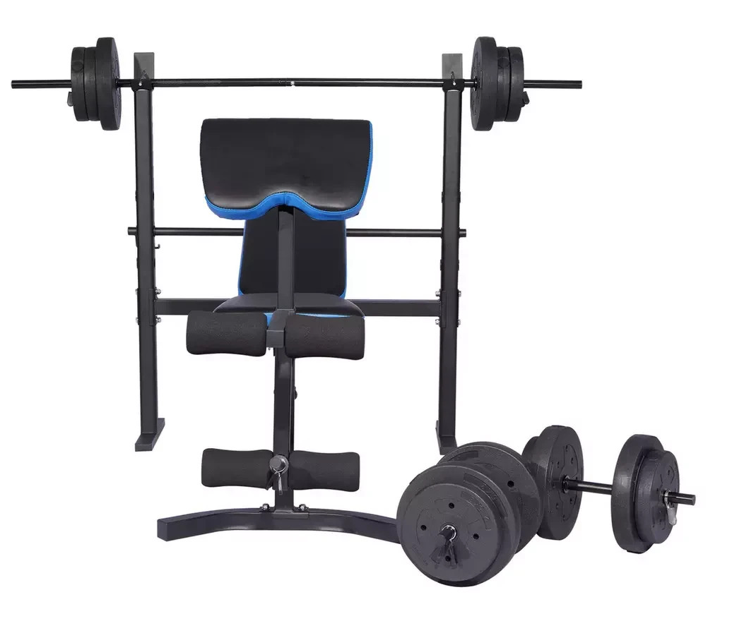 Pro Fitness Folding Workout Bench with 50kg Weight Package | Home Gym Training