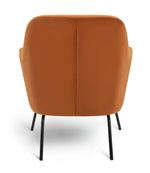 Celine Velvet Accent Chair - Orange | Vibrant Color Accent