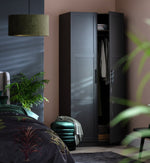 Habitat Munich Panelled 2 Door Wardrobe - Anthracite ( B Grade 33394 - 33397 )