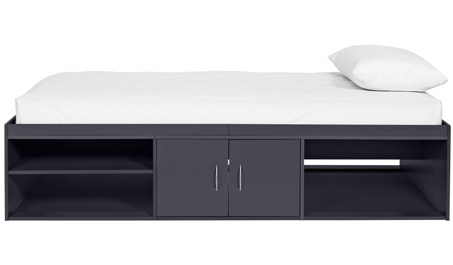 Freddie Cabin Bed Frame - Anthracite | Grey Kids Storage Bed Frame with Drawers