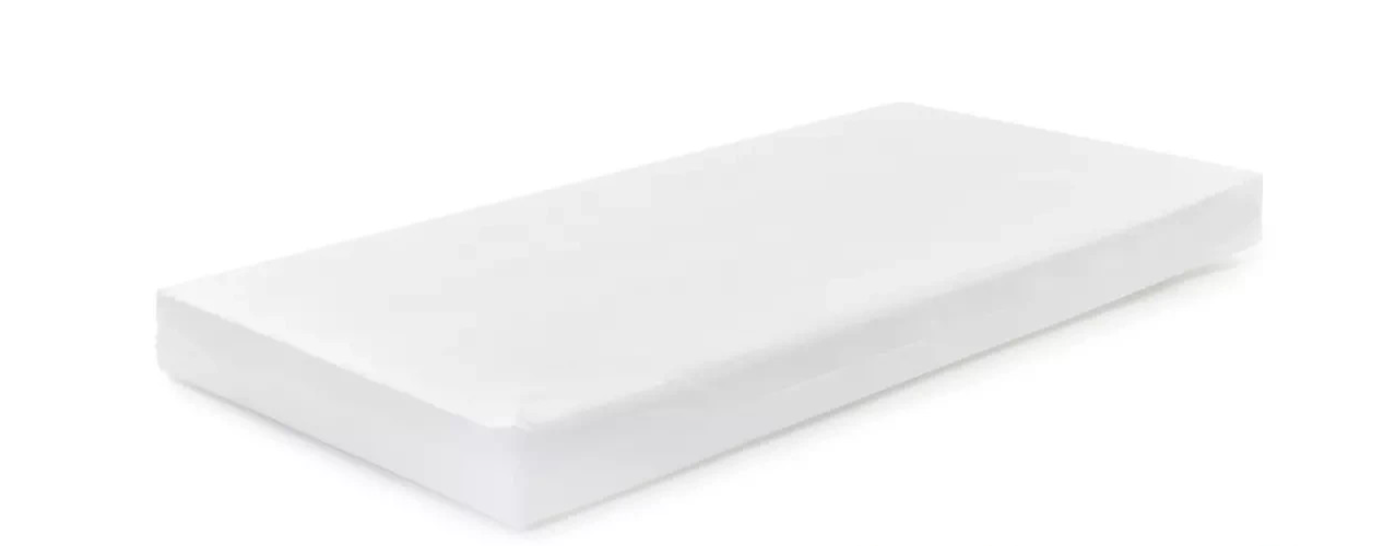 Baby Elegance Travis Baby Cot Bed with Mattress - White