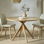 Austin Oak Veneer 4 Seater Dining Table - Natural | Stylish 4seater dining table