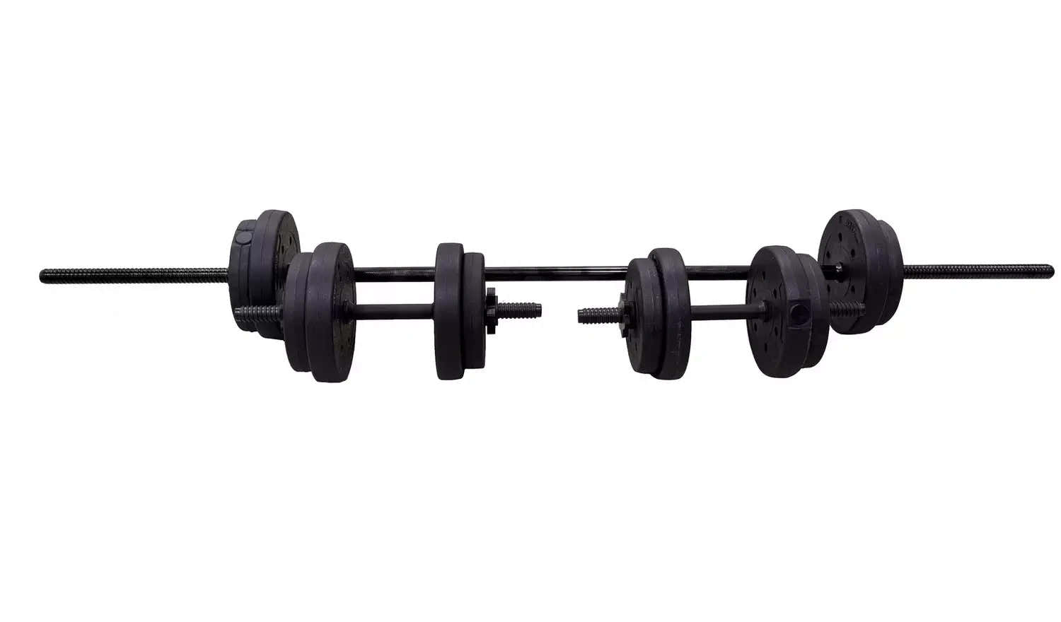 Opti Vinyl Dumbbell and Barbell Set 25kg | Strength Training Weights Home Gym