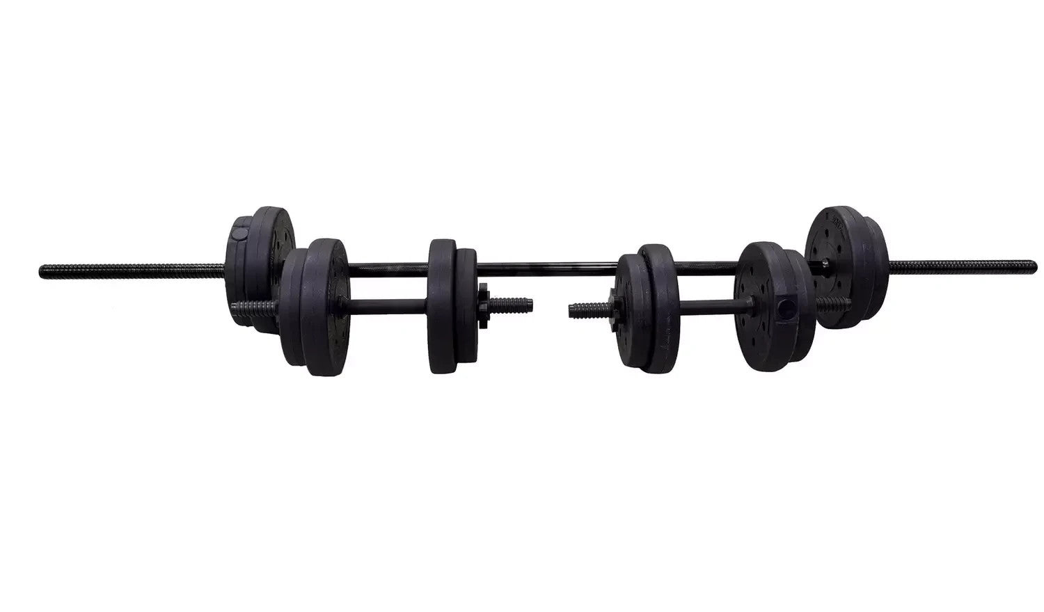 Opti Vinyl Dumbbell and Barbell Set 25kg | Strength Training Weights Home Gym
