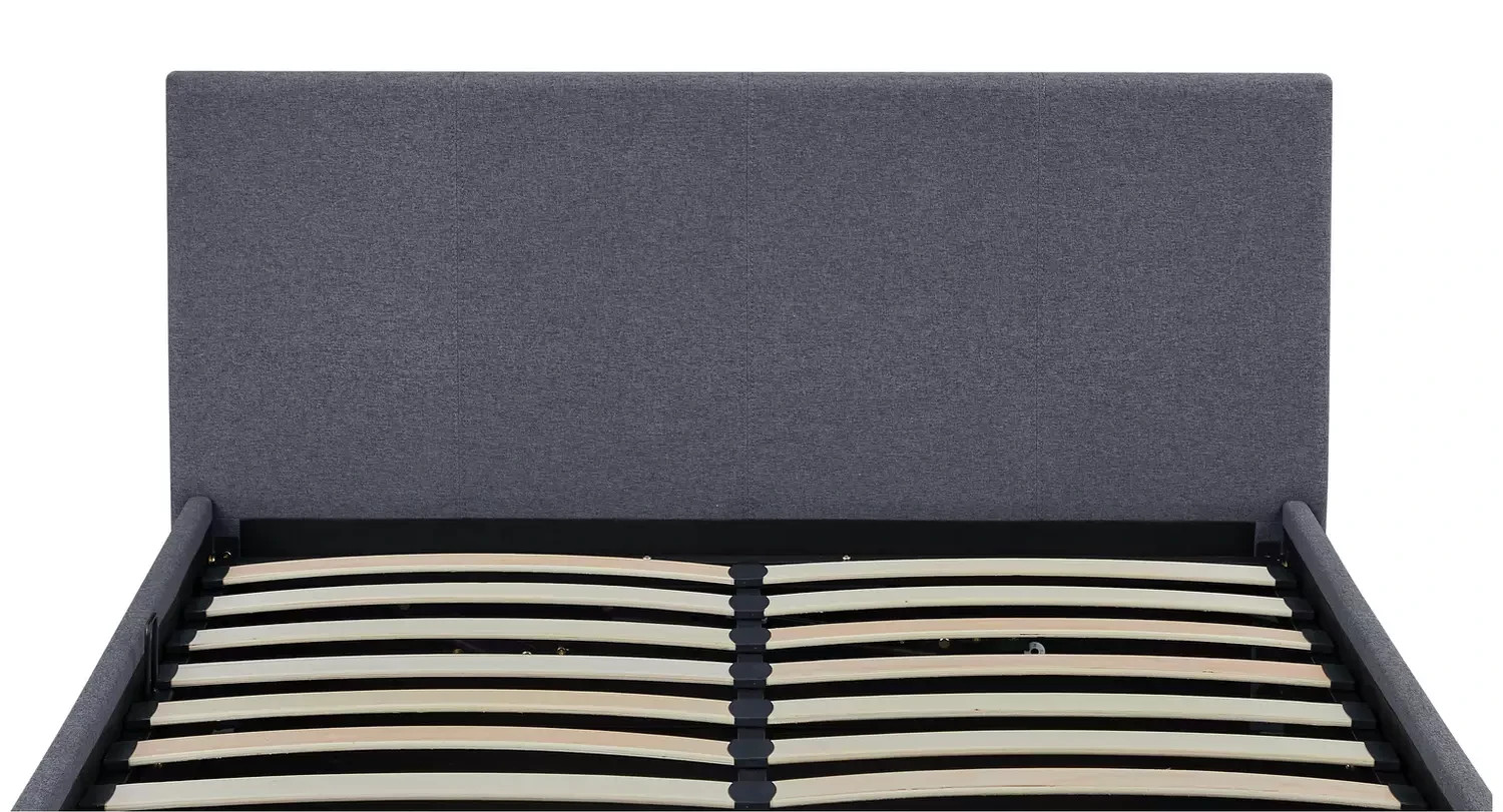 Home Heathdon Small Double Ottoman Bed Frame Grey | Upholstered Storage Bed Bedr