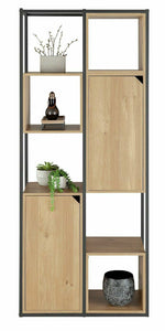 Habitat Loft Living Tall Shelving Unit - Light Oak | Oak Shelf Storage Bookcase
