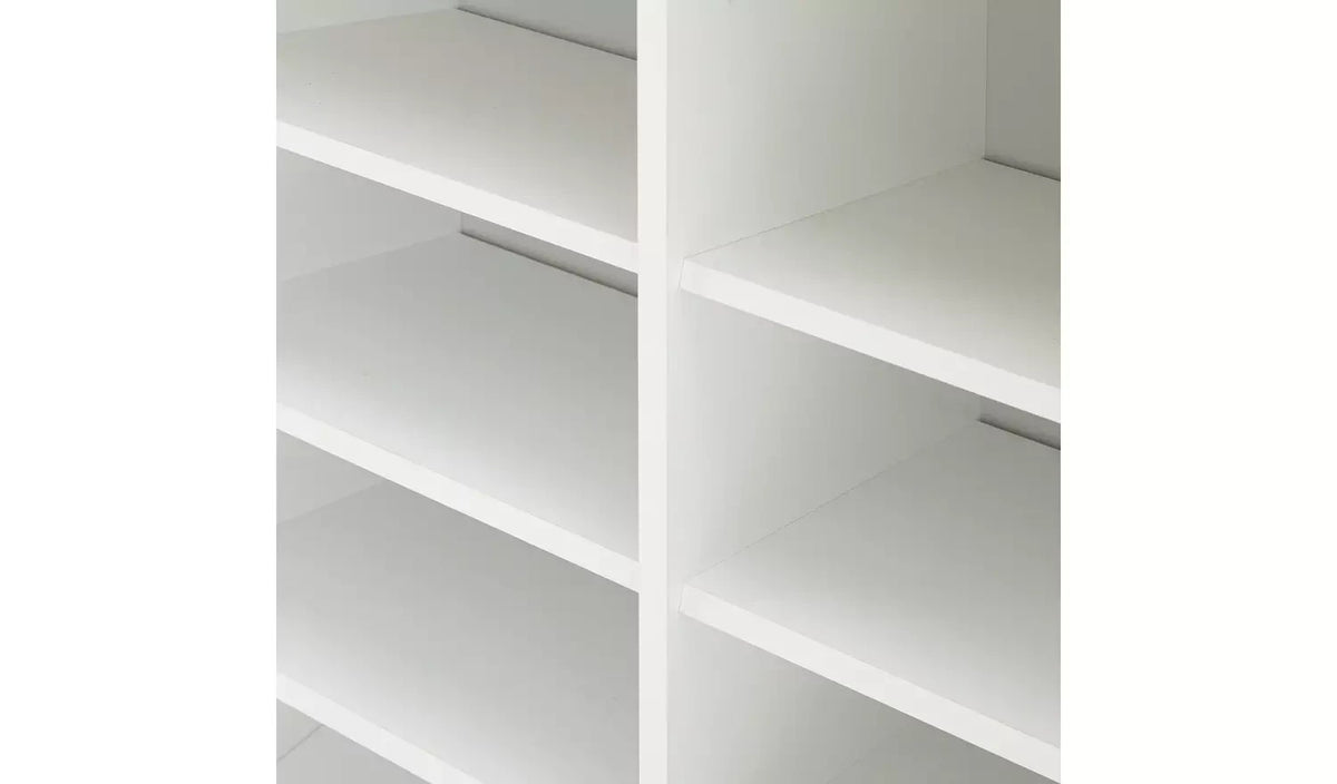 Brisbane 2 Door Shoe Storage Cabinet - White (B GRADE-1020.)