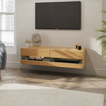 GFW Leon 120cm LED Wall TV Unit - Oak Effect