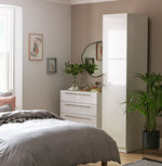 Munich 1 Door Wardrobe - White | Compact Clothing Organization