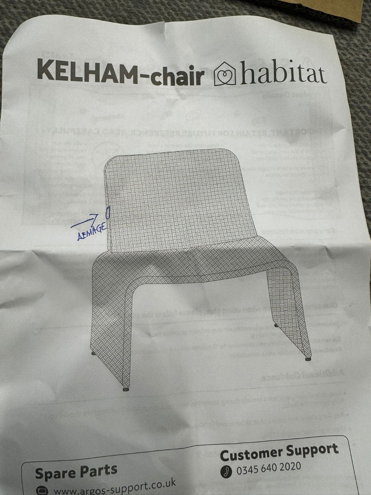 Kelham Rattan Effect Garden Chair - Brown (B Grade)