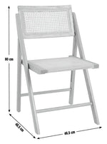 Pair of Peio Rattan Folding Dining Chairs - Natural (S)