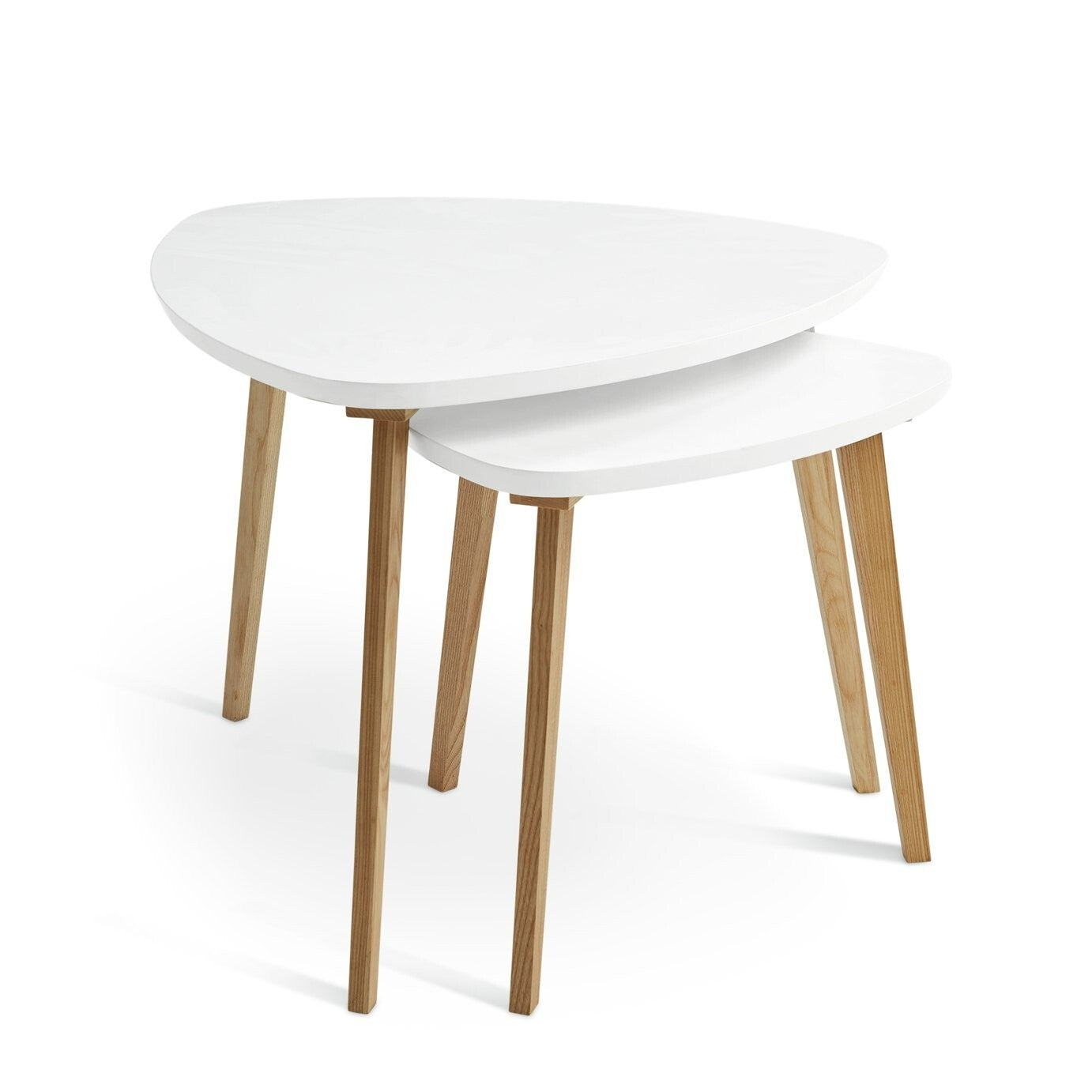 Habitat Cato Nest of 2 Tables - White ( B Grade )