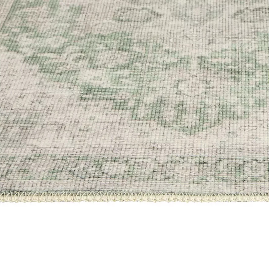 Vintage Effect Green Rug | 120x170cm | Vintage Living Room Bedroom Area Rug Carp