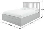 Aspley Kingsize Wooden End Lift Ottoman Bed- Grey |Space Saving Sleep Solution