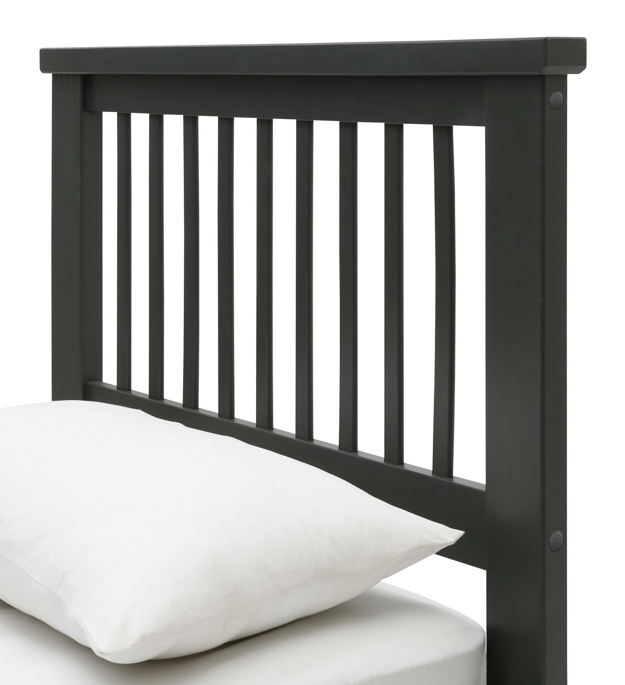 Home Aubrey Single Wooden Bed Frame - Charcoal | Harmonious Home Space