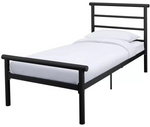 Home Avalon Single Metal Bed Frame Black | Modern Bedroom Furniture Kids Adults