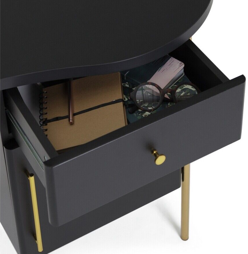 Habitat 1 Drawer Jelly Bean Desk - Black ( B Grade 51712 - 51713 )
