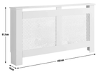 Odell Large Radiator Cover White | Lattice Design MDF Cabinet Home Heating Decor