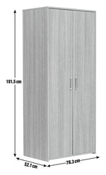 Home Oslo 2 Door Wardrobe - White | Scandinavian Interior Style