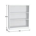 Malibu Short Wood Effect Bookcase - White