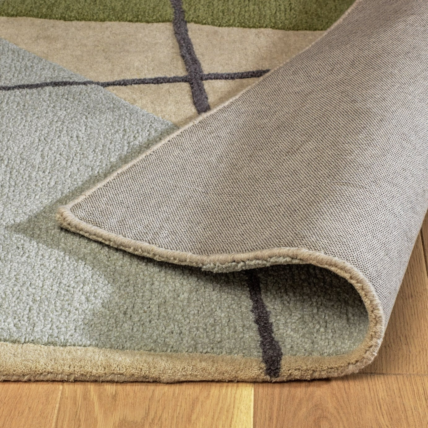 Forma Geometric Wool Flatweave Rug - 170x120cm