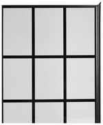 Home 3mm Crittal Hinged Bath Screen - Black | Black framed bath screen