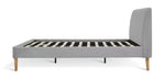 Ren Kingsize Fabric Bed Frame - Light Grey | soft fabric bed frame