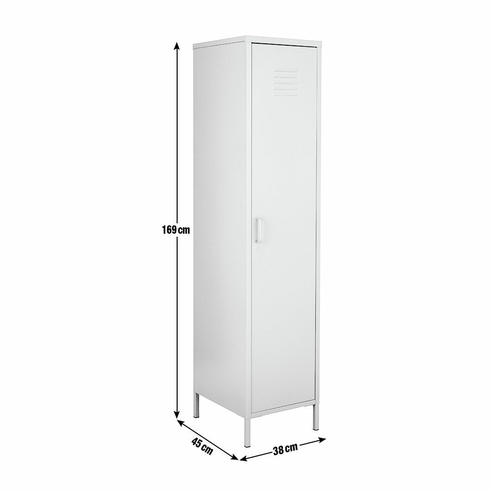 Stevie Tall 1 Door 4 Shelf Locker - Green | Vertical Space Solution