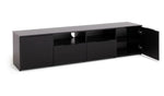 Home Hayward 2 Drawer TV Unit Black | Living Room Entertainment Stand Cabinet