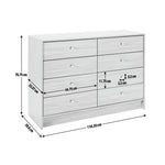 Home Malibu 8 Drawer Chest - Black Oak Effect