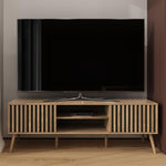 GFW Louvered 2 Door TV Unit - Oak