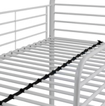 Jo Mid Sleeper Metal Bed Frame - Silver
