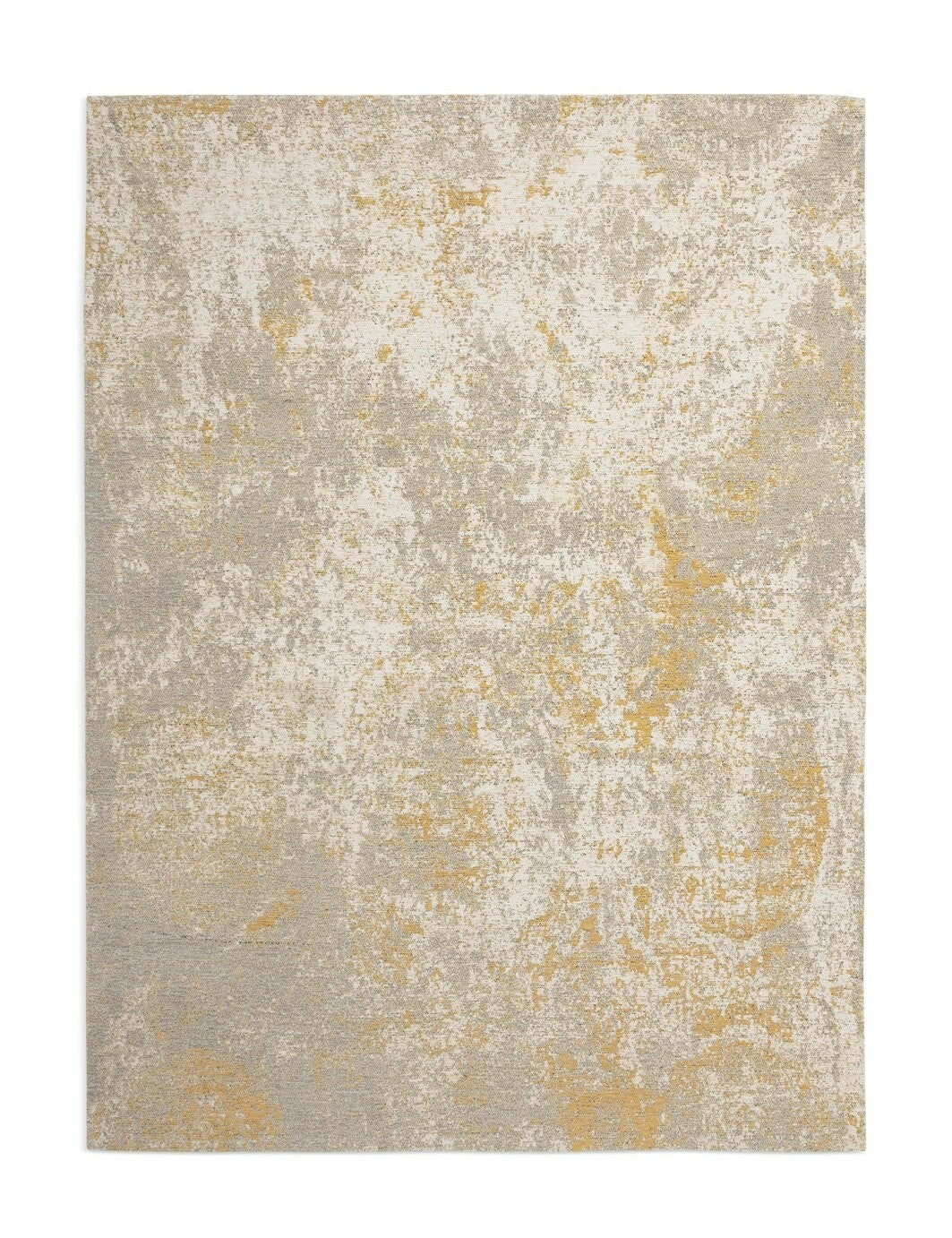 Habitat Distressed Abstract Gold Flatweave Rug - 230x160cm