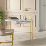 Habitat Dulcie 1 Drawer Office Desk - Marble Effect